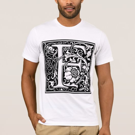 William Morris Alphabet "F" T-Shirt (Vorderseite)