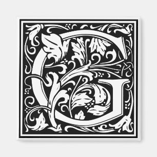 William Morris Alphabet "G" Magnet