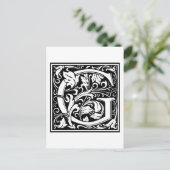 William Morris Alphabet "G" Postkarte (Stehend Vorderseite)