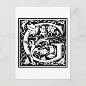 William Morris Alphabet "G" Postkarte (Vorderseite)
