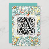 William Morris Alphabet Golden Lily Dankeskarte (Vorne/Hinten)