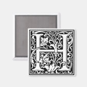 William Morris Alphabet "H" Magnet (Vorderseite/Rückseite)