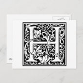 William Morris Alphabet "H" Postkarte (Vorne/Hinten)