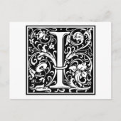 William Morris Alphabet "I" Postkarte (Vorderseite)