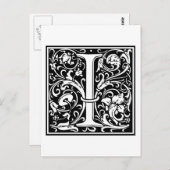 William Morris Alphabet "I" Postkarte (Vorne/Hinten)