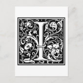 William Morris Alphabet "I" Postkarte (Vorderseite)