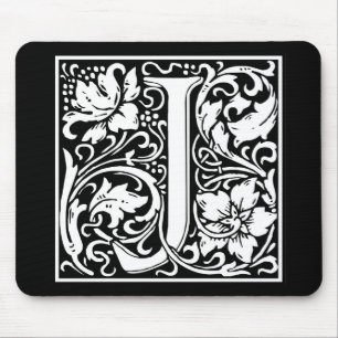 William Morris Alphabet "J" Mousepad