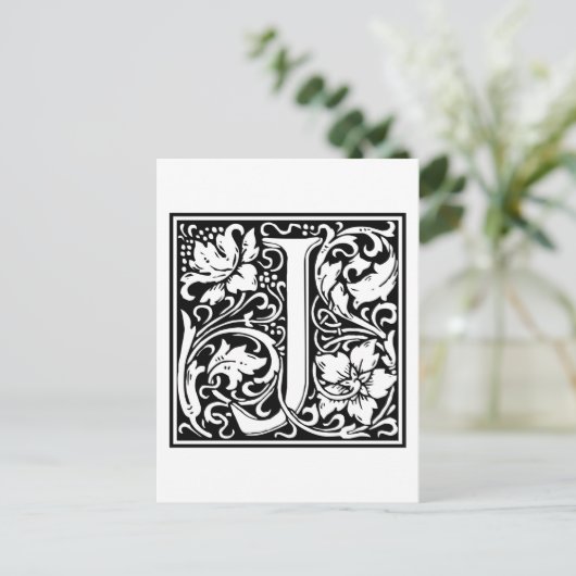 William Morris Alphabet "J" Postkarte (Stehend Vorderseite)
