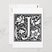 William Morris Alphabet "J" Postkarte (Vorne/Hinten)