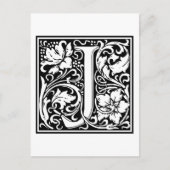 William Morris Alphabet "J" Postkarte (Vorderseite)