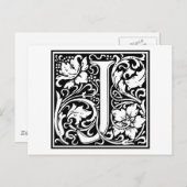 William Morris Alphabet "J" Postkarte (Vorne/Hinten)