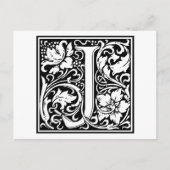 William Morris Alphabet "J" Postkarte (Vorderseite)