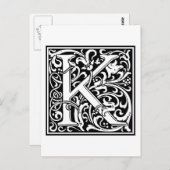 William Morris Alphabet "K" Postkarte (Vorne/Hinten)