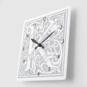 William Morris Alphabet "K" Quadratische Wanduhr (Winkel)