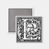 William Morris Alphabet "L" Magnet (Vorderseite/Rückseite)