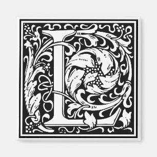 William Morris Alphabet "L" Magnet