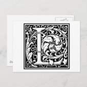 William Morris Alphabet "L" Postkarte (Vorne/Hinten)