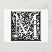 William Morris Alphabet "M" Postkarte (Vorderseite)