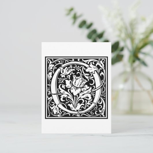 William Morris Alphabet "O" Postkarte (Stehend Vorderseite)