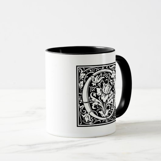 William Morris Alphabet "O" Tasse (VorderseiteRechts)