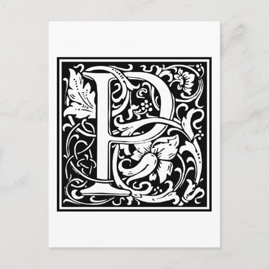 William Morris Alphabet "P" Postkarte (Vorderseite)