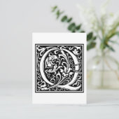 William Morris Alphabet "Q" Postkarte (Stehend Vorderseite)