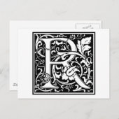 William Morris Alphabet "R" Postkarte (Vorne/Hinten)