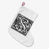 William Morris Alphabet "S" Großer Weihnachtsstrumpf (Vorderansicht (hängend))