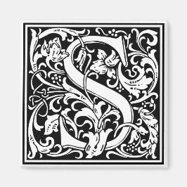 William Morris Alphabet "S" Magnet