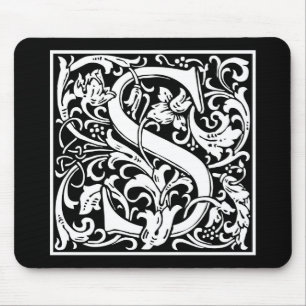 William Morris Alphabet "S" Mousepad