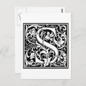 William Morris Alphabet "S" Postkarte (Vorne/Hinten)