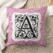 William Morris Alphabet Strawberry Thief Pink Kissen (Decke)