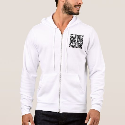 William Morris Alphabet "T" Hoodie (Vorderseite)