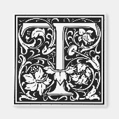 William Morris Alphabet "T" Magnet (Vorne)