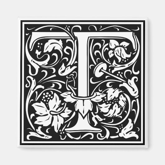 William Morris Alphabet "T" Magnet (Vorne)