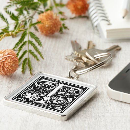 William Morris Alphabet “T” Schlüsselanhänger (Seite)