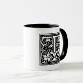 William Morris Alphabet "T" Tasse (VorderseiteRechts)