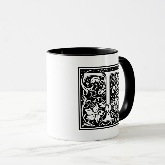 William Morris Alphabet "T" Tasse (VorderseiteRechts)