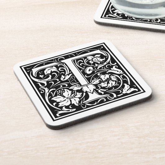 William Morris Alphabet "T" Untersetzer (Linke Seite)