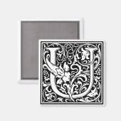 William Morris Alphabet "U" Magnet (Vorderseite/Rückseite)