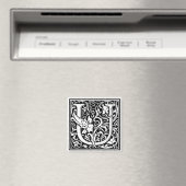 William Morris Alphabet "U" Magnet (In Situ (Geschirrspüler))