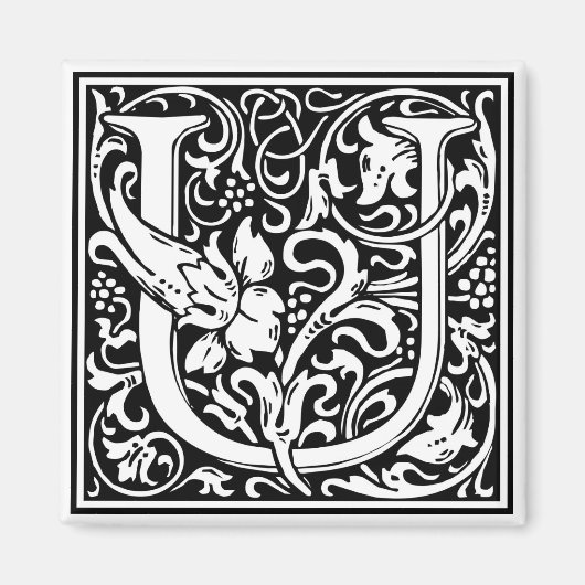 William Morris Alphabet "U" Magnet (Vorne)