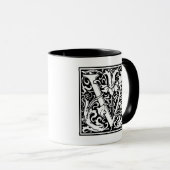 William Morris Alphabet "V" Tasse (VorderseiteRechts)