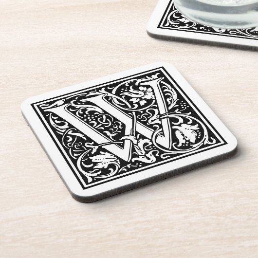 William Morris Alphabet "W" Getränkeuntersetzer (Linke Seite)