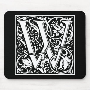 William Morris Alphabet "W" Mousepad