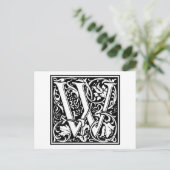 William Morris Alphabet "W" Postkarte (Stehend Vorderseite)
