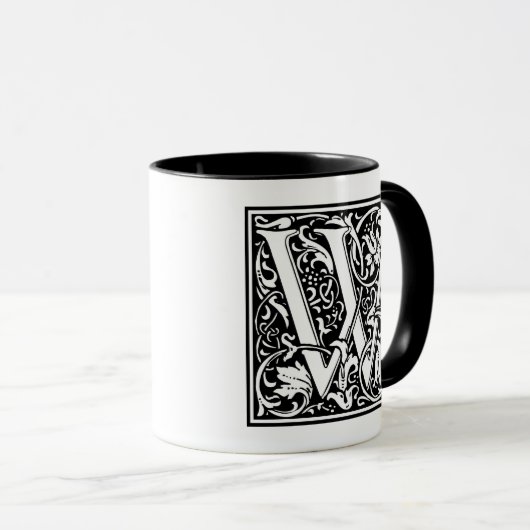 William Morris Alphabet "W" Tasse (VorderseiteRechts)