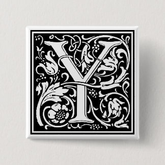 William Morris Alphabet "Y" Button