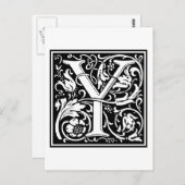 William Morris Alphabet "Y" Postkarte (Vorne/Hinten)