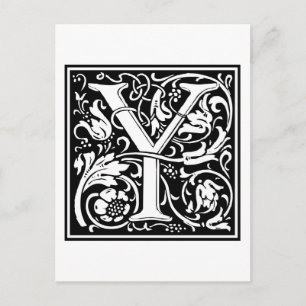 William Morris Alphabet "Y" Postkarte
